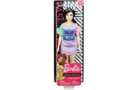 Papusa barbie fashionista cu rochita unicorn believer