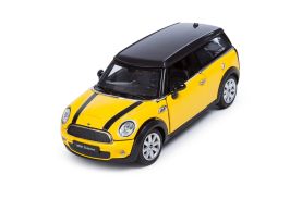 Masinuta metalica mini cooper clubman galben scara 1 la 24
