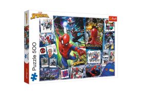 Puzzle trefl 500 poster cu spider-man supereroul