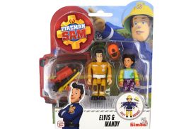 Pompierul sam set figurine elvis si mandy  cu accesorii