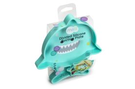 Farfurie compartimentata din silicon cu ventuza, melii, rechin