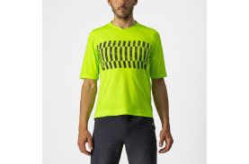 Jersey cu maneca scurta Castelli Trail Tech Tee Galben Fluo/Negru L
