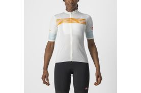Tricou cu maneca scurta Castelli Fenice, de dama, Alb/Portocaliu, L