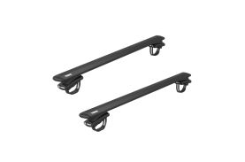 Bare transversale Thule Evo 7108 Raised Rail Wingbar Evo Black pentru VW Touareg 5 usi SUV, model 2010-2014, 2015-2018, Sistem cu prindere pe bare longitudinale
