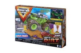 Monster jam set camioneta cu nisip si accesorii grave digger