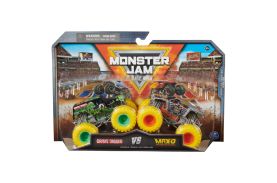 Monster jam set 2 masinute metalice grave digger si max-d scara 1:64