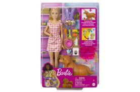 Barbie set papusa barbie si catelusii