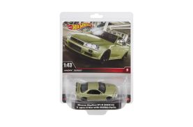 Hot wheels premium real riders masinuta metalica nissan skyline gt-r scara 1:43