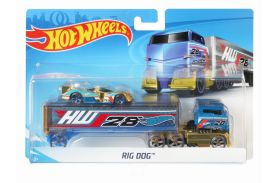 Set camion si masina sport hot wheels rog dog