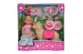 Papusica evi cu catelusa si 3 puisori