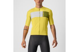 Tricou cu maneca scurta Castelli Prologo 7 Galben/Alb/Kaki XL