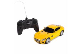 Masina cu telecomanda mercedes amg gt galben cu scara 1 la 24