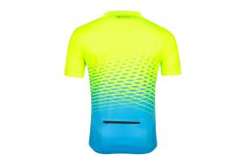 Tricou maneca scurta Force MTB Angle, albastru/fluo, 4XL