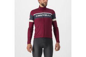 Tricou cu maneca lunga Castelli Pissista Visiniu/Bleumarin L