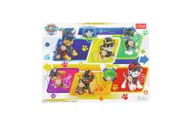 Puzzle trefl din lemn 8 piese patrula catelusilor