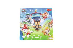 Puzzle trefl din lemn 5 piese patrula catelurilor