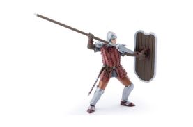 Papo figurina cavaler cu sulita si scut rosu