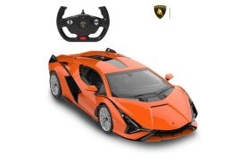 Masina cu telecomanda lamborghini sian portocaliu cu scara 1 la 14