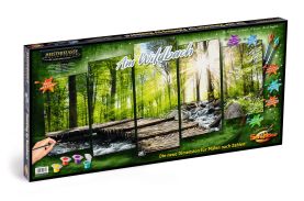 Kit pictura pe numere schipper plimbare prin padure, 5 tablouri