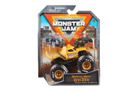 Monster jam masinuta metalica monster mutt golden scara 1 la 64
