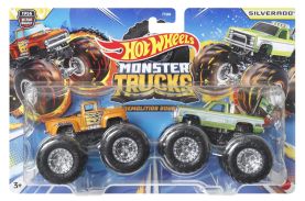 Hot wheels monster truck set 2 masini scara 1 la 64 hi-tail hauler si silverado