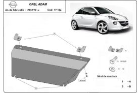 Scut motor metalic Opel Adam, ani fabricatie 2012-2019