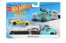 Set camion si masina sport hot wheels driving wild