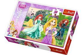 Puzzle trefl 30 rapunzel merida ariel si alba ca zapada