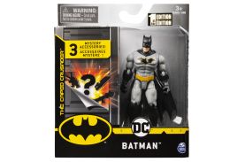 Figurina batman 10cm cu costum gri si accesorii