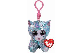 Plus breloc ty 8.5cm sequins pisica whymsy cu paiete