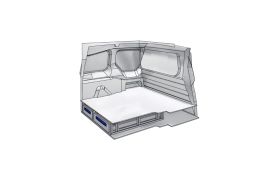 Sistem de sertare sub podea XLD Line Provan 57-1-155-00 pentru TOYOTA Proace City 2019, ampatament L1 (2785 mm), inaltime H1 (1796 mm)