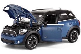 Masinuta metalica minicooper albastru scara 1 la 24