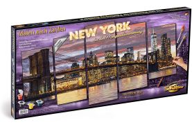 Kit pictura pe numere schipper new york, 5 tablouri