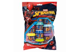 Set 10 borcanase de plastilina spiderman in punga de plastic