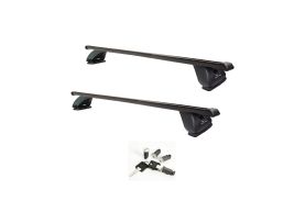 Sistem Bare transversale Green Valley ORIGINAL otel pentru VOLVO V60, 5 usi Estate, model 2011-2018, Sistem cu prindere pe plafon normal (sistem antifurt inclus)