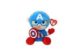 Plus ty 15cm beanie babies soft marvel captain america