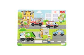 Puzzle trefl din lemn 8 piese orasul