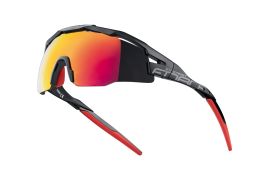 Ochelari Force Everest, lentila rosie oglinda, negru mat