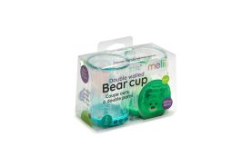 Set 2 pahare copii design interior urs, melii, albastru&verde