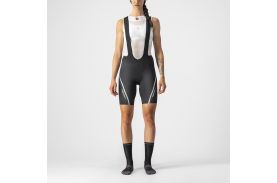 Pantaloni scurti cu bretele Castelli Velocissima 3, de dama, Negru/Argintiu, S