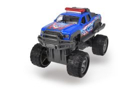 Masina de teren albastra din metal rally monster 15cm