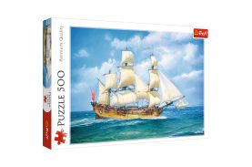 Puzzle trefl 500 cu corabia pe marea involburata