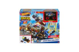 Hot wheels monster trucks entry challenge arena smashers provocarea smash race