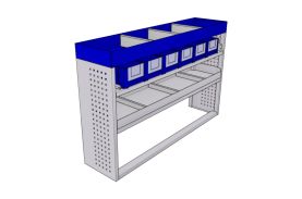 Sistem mobilier modular pe partea stanga Provan 57-1-106-00 pentru FIAT Doblo 2010, ampatament L1 (2755 mm), inaltime H1 (1845 mm)