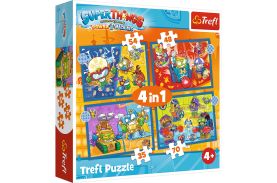 Puzzle trefl 4in1 super things super actiunea