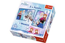 Puzzle trefl 2in1 memo anna si elsa