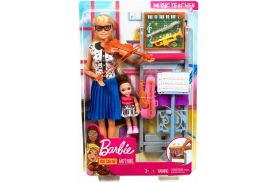 Barbie cariere set mobilier cu papusa profesoara de muzica