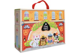 Trefl tiny tails puzzle din lemn in cutie magnetica