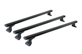 Sistem de 3 bare transversale aluminiu CRUZ 925-102 Alu Cargo Dark AF3-118 pentru Renault Kangoo (III - tailgate) (2021-->) cu puncte fixe