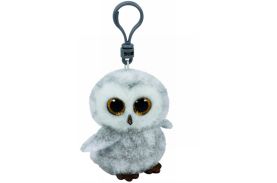 Plus breloc ty 8.5cm boos bufnita alba